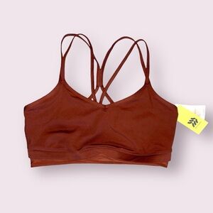 NWT All in Motion Burnt Orange Strappy Sports Bra